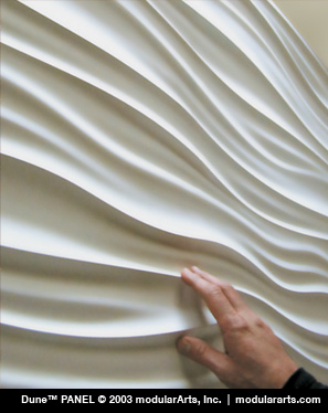 wavy textured wall panels